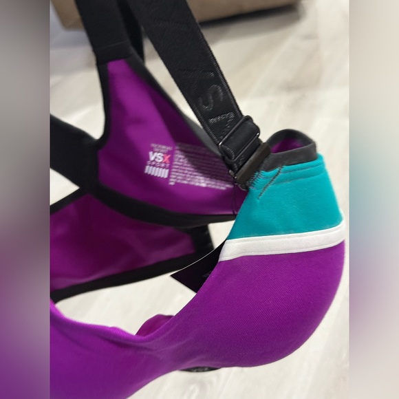 Victoria's Secret Purple and Green Sports Bra for Active Comfort Size 34D NWT - Picture 8 of 8